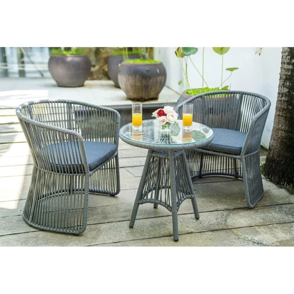 Patio Bistro Set (Grey)