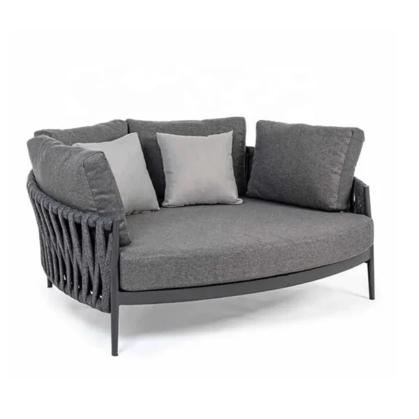 Outdoor Grey Rope Daybed Set