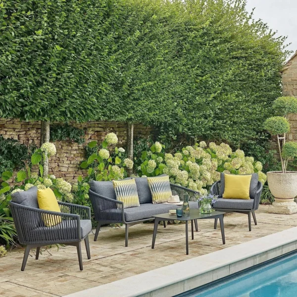 Rope Sofa Set & Table (4 Pieces)