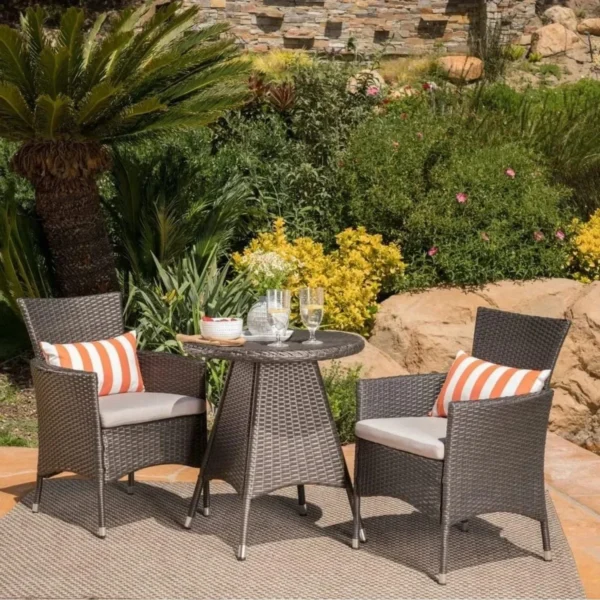 3-Piece Outdoor Rattan Furniture Set